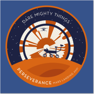 Mars Perseverance Rover Parachute (all backgrounds) Posters and Art