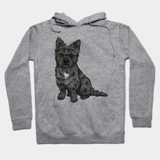 Black Cairn Terrier Dog Hoodie