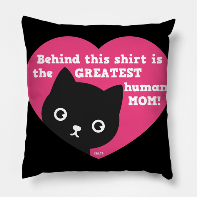 Cat Heart Humor T-Shirt Tee Shirt for mothers Gift Pillow by creative