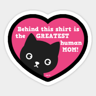 Cat Heart Humor T-Shirt Tee Shirt for mothers Gift Magnet