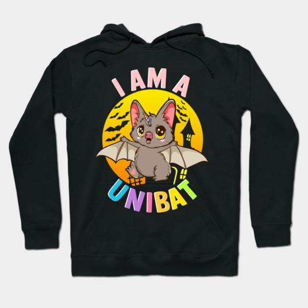 I am a Unibat Halloween Funny Unicorn Bat Gift Hoodie by creative