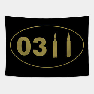 0311 Marine Infantry Bullet Military Grunt Tapestry