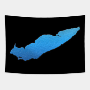 Lake Erie Great Lakes Outline Tapestry