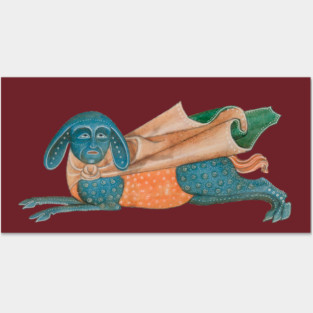 medieval bunny Posters and Art