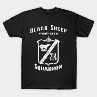 Black Sheep Squadron VMF-214 WWII Vintage T-Shirt