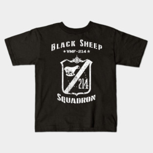 Black Sheep Squadron VMF-214 WWII Vintage Kids T-Shirt