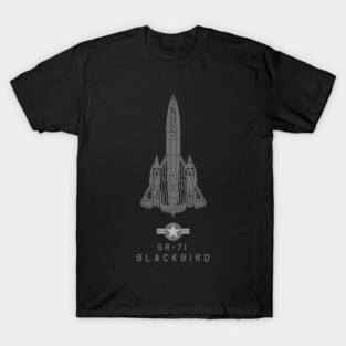 SR-71 Blackbird Tech Drawing T-Shirt