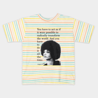 Angela Davis Sticker Kids T-Shirt