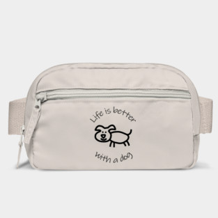 Life is Better with a Dog Animals Quote Bag