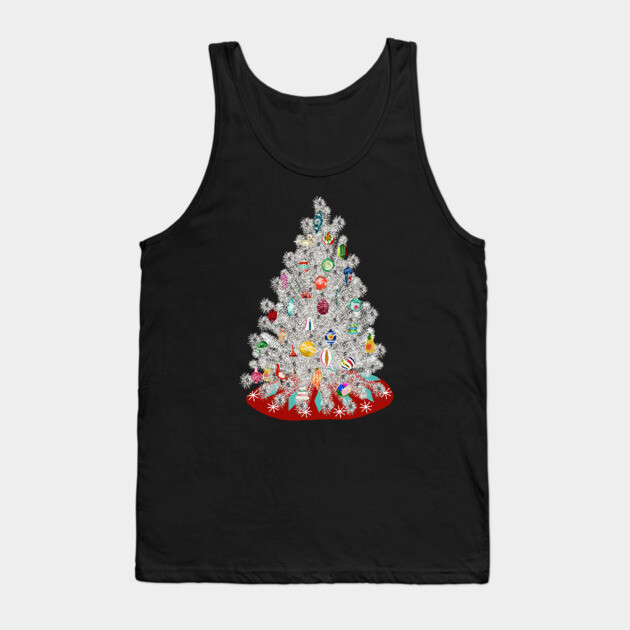 Classic Christmas: Aluminum Tree Tank Top by jenblove