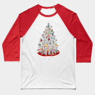 Classic Christmas: Aluminum Tree Baseball T-Shirt