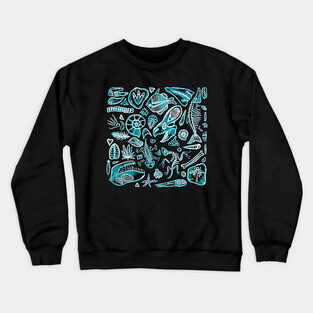 X-ray Dinosaur Fossils and Bones Crewneck Sweatshirt