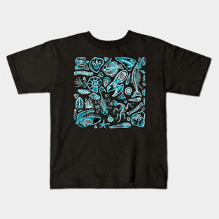 X-ray Dinosaur Fossils and Bones Kids T-Shirt