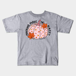 Pumpkin Make Me Happy Kids T-Shirt