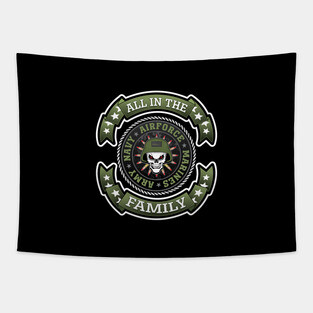 ALL IN THE FAMILY MILITARY Tapestry