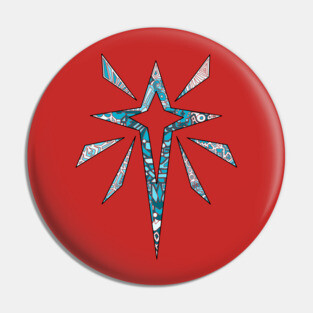 Saphire Star monster hunter (lined) Pin