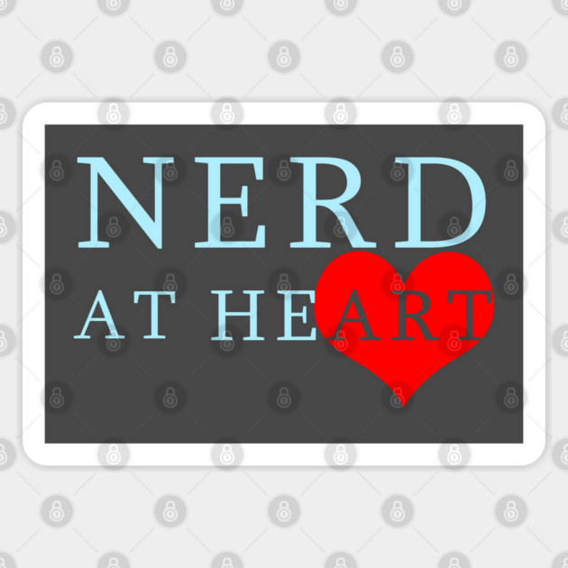 NERD AT HEART Sticker by droidmonkey