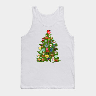 Coffee Christmas tree Tank Top
