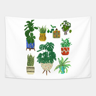 Mcm pottery and plants Tapestry
