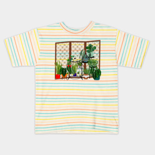 Mid Century Plant Kids T-Shirt