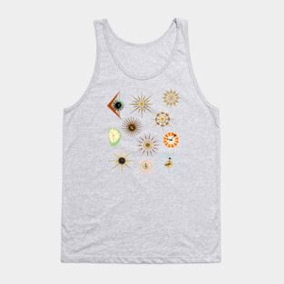 Mid Century Modern Clocks Tank Top