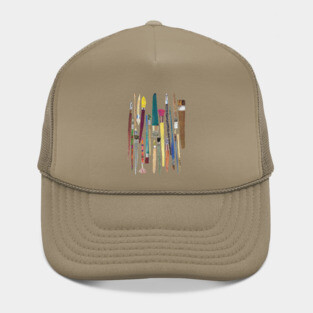 Paintbrushes collage Hat