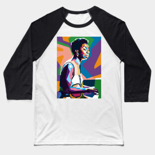 Popart Nina S in WPAP Baseball T-Shirt