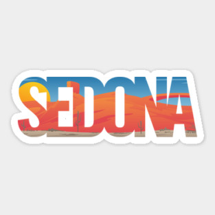 Sedona Arizona Scenic Typography Sticker