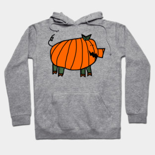 Funny Halloween Cute Pumpkin Pig Hoodie