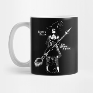 Halloween witch and cat Mug