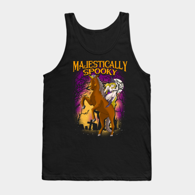 Majestically Spooky Witch & Unicorn Halloween Funn Tank Top by creative