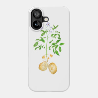 potato plant watercolor Phone Case
