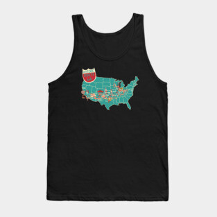 Route 66 map Tank Top