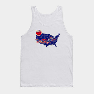 Route 66 map blue Tank Top