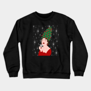 Vintage Christmas Tree hair Crewneck Sweatshirt