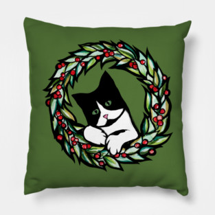 Christmas Kitty Cat Pillow