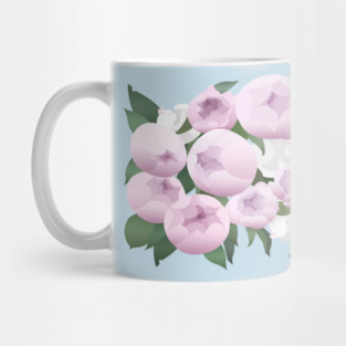 Peonies and cats Mug