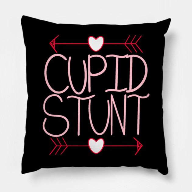 Cupid Stunt Funny Subtle Swear Word Pillow by belownormal