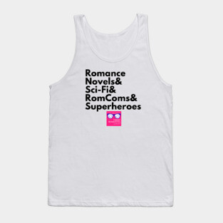 NRP Topic Black Letters Romance Logo Tank Top