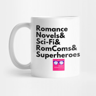 NRP Topic Black Letters Romance Logo Mug