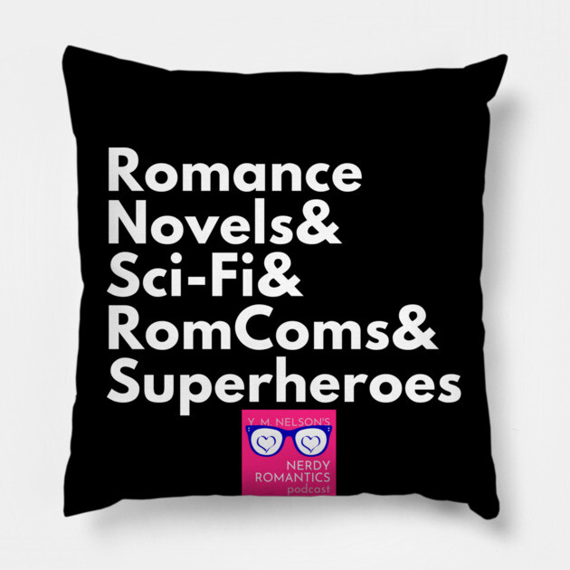 NRP Topic White Letters romance logo Pillow by Nerdy Romantics Fan Shop*
