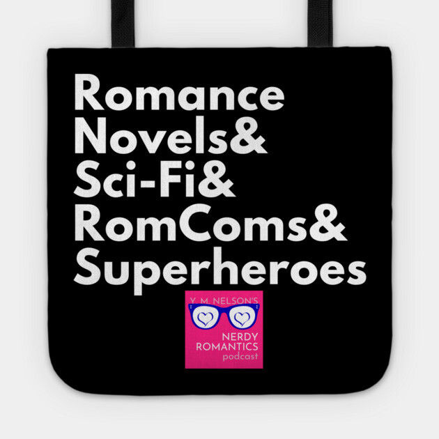 NRP Topic White Letters romance logo Tote by Nerdy Romantics Fan Shop*