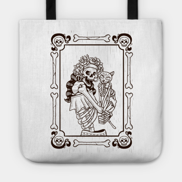 Dia De Los Muertos Cat Lady Tote by MCALTees