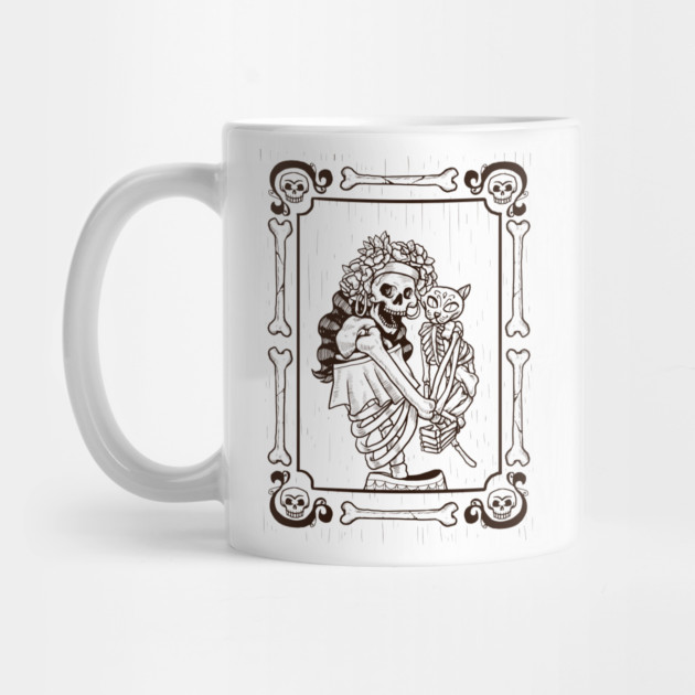 Dia De Los Muertos Cat Lady by MCALTees