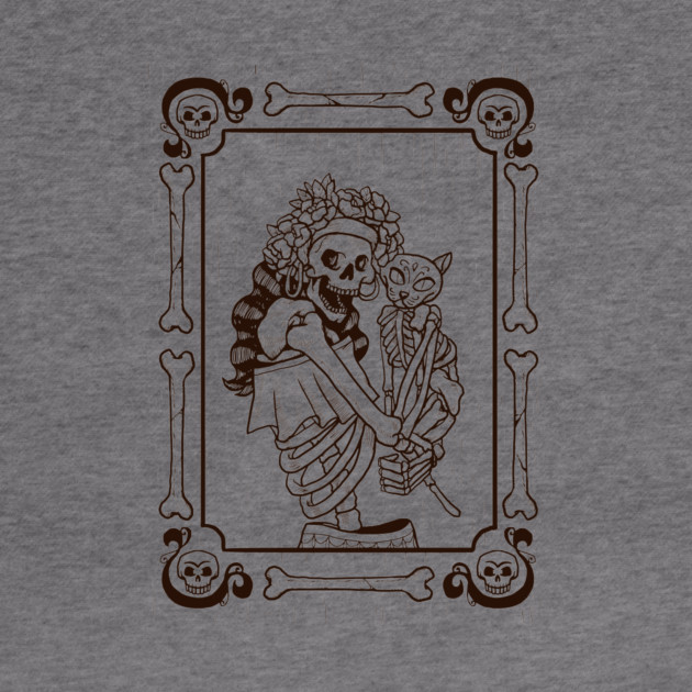 Dia De Los Muertos Cat Lady by MCALTees