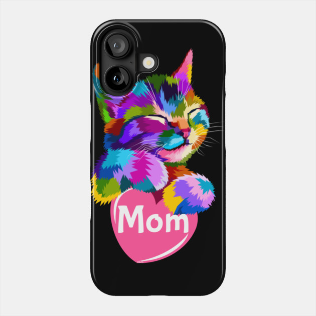 Cat Mom Heart Phone Case by creative