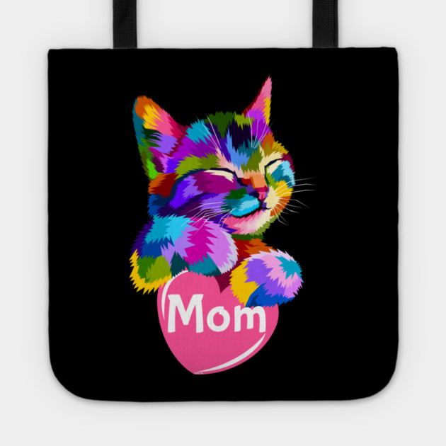 Cat Mom Heart Tote by creative