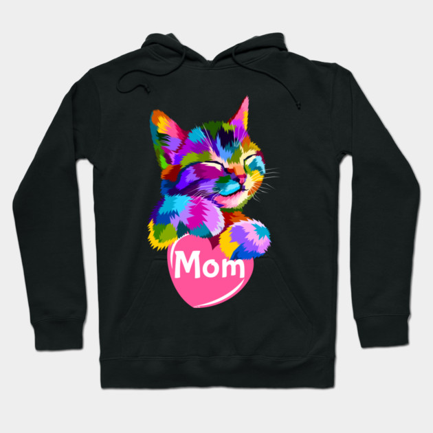 Cat Mom Heart Hoodie by creative