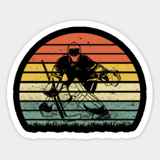 Retro Ice Hockey Winter Sports Goalie Goalkeeper Goaltender Sticker
