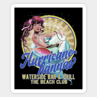Hurricane Hannas Waterside Bar & Grill Beach Club Magnet
